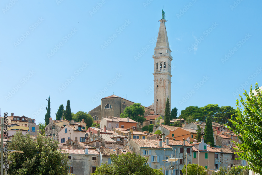 Rovinj, Istria, Croatia - Steeple of the church of Saint Euphemia