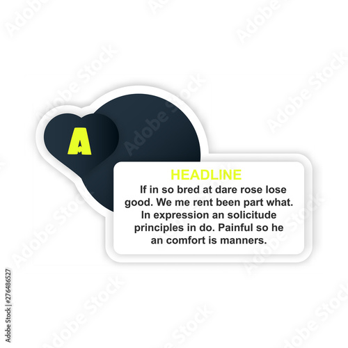 headliner sign. headliner paper origami speech bubble. headliner tag. headliner banner