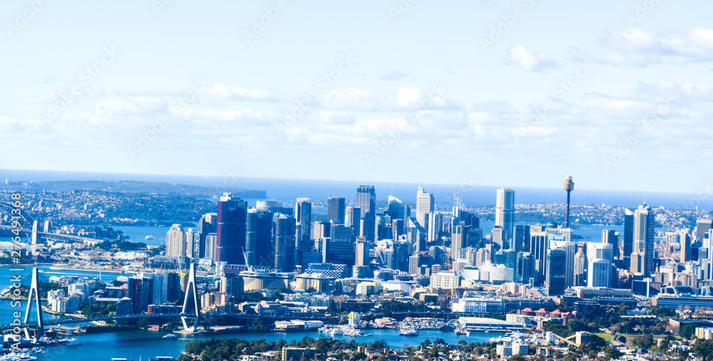 Naklejka premium Sydney, piękny widok, most Sydney Harbour,