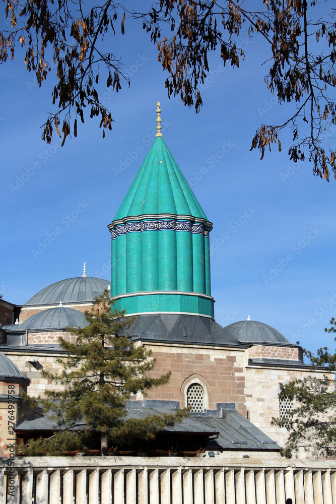 Mevlana Tomb, Mosque and Museum in Konya City. Mevlana Celaleddin-i Rumi is a sufi philosopher and mystic poet of Islam