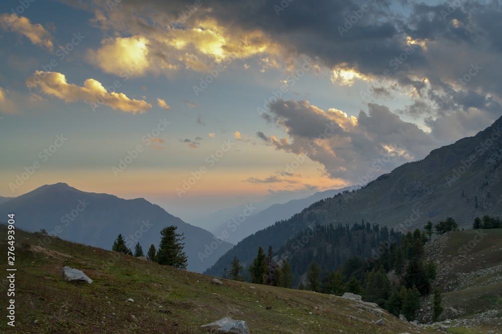 evening view from a mountain