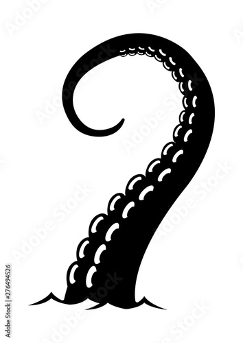 Tentacles of Kraken (Giant Octopus / Squid ) flat illustration