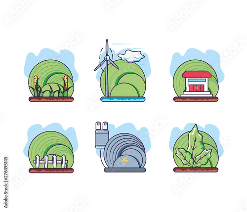 Icon set and sustainability design