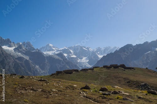 A village in the high glacier mountains of hindu kush © Muhammad