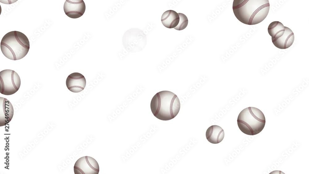 Baseball Balls On Background. Ideal For Your Sport Related Projects. Seamless Loop 4K, 60fps Baseball Balls On Background. Ideal For Your Sport Related Projects. Seamless Loop 4K, 60fps