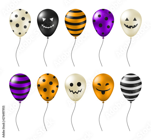 Set of scary helium balloons.