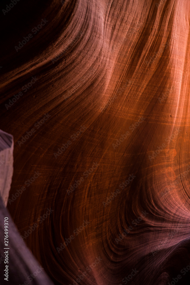 Obraz premium glimpse of blue sky Antelope Canyon Arizona on Navajo land near Page,Arizona, Utah, United states of America, 