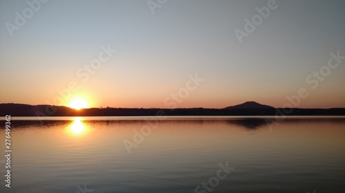 Sonnenuntergang am Berzdorfer See