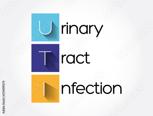 Fototapeta Naklejka Na Ścianę i Meble -  UTI - Urinary Tract Infection acronym, medical concept background
