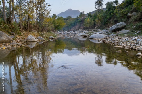 Autumn trees reflections in a lake