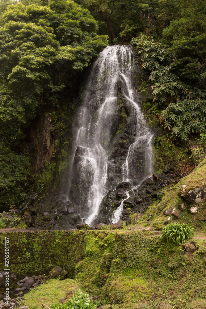 Waterfall in natural park, Nordeste, Sao Miguel