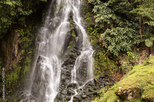 Waterfall in natural park  Nordeste  Sao Miguel