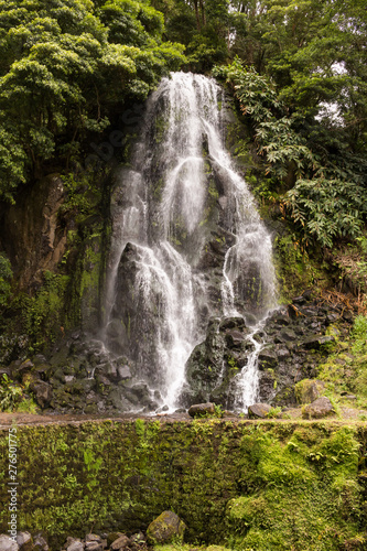 Waterfall in natural park  Nordeste  Sao Miguel