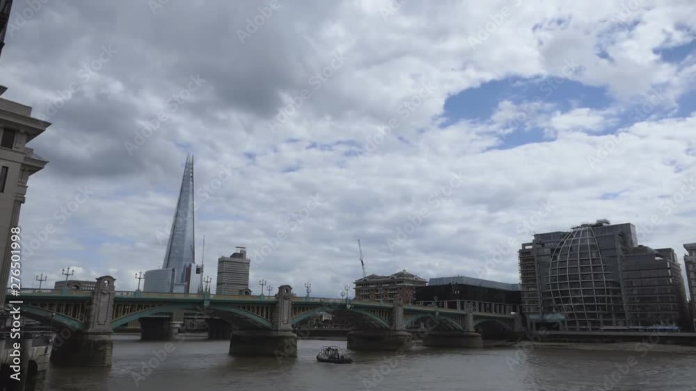 Clouds moving over Thames River and central London. Clouds moving over Thames River and central London.