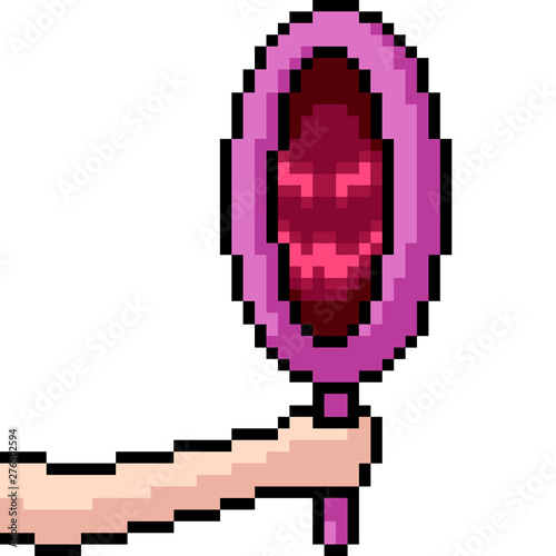 vector pixel art evil mirror
