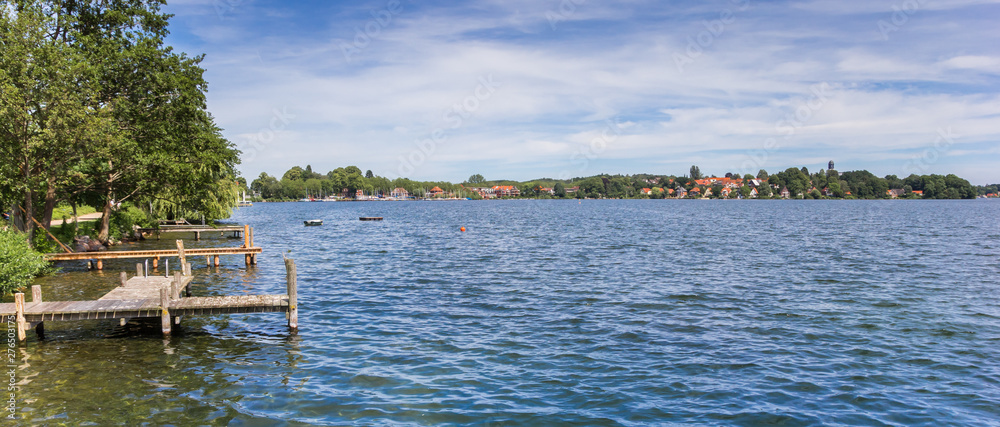 Panorama of the lake near historic city Plon, Germany