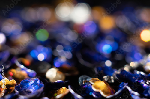 blue sparkle glitter abstract bokeh background Christmas