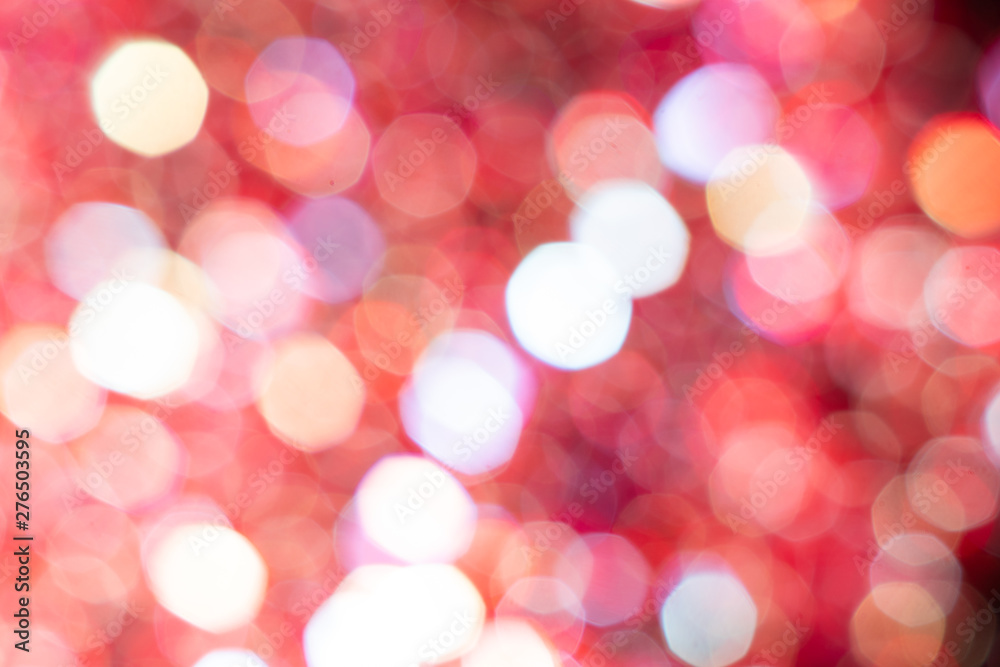 Obraz premium red sparkle glitter abstract bokeh background Christmas