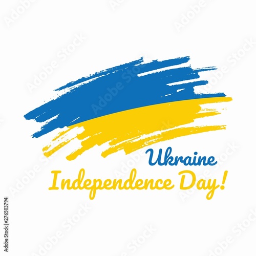 Ukrainian Independence day banner. national symbol of Ukraine. Vector illustration.