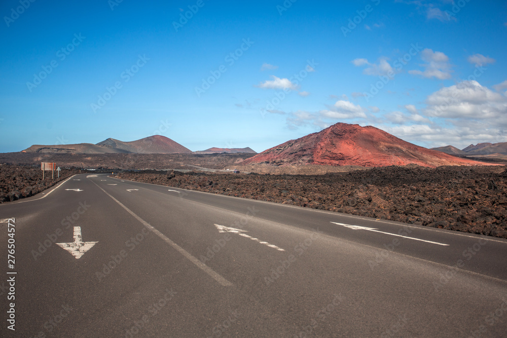 Big empty road in a mountains