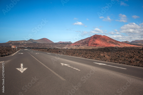 Big empty road in a mountains