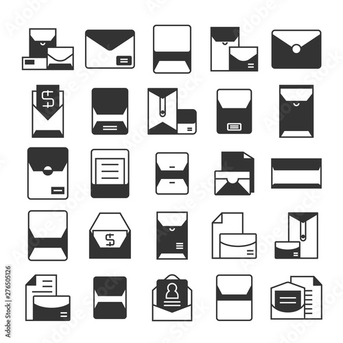 email, mail, envelope and newsletter icons set