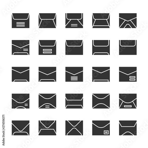 email, mail, envelope and newsletter icons set