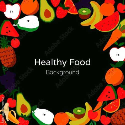 Healthy food background style vector