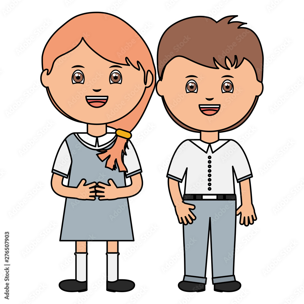 cute little students group characters cute little students group characters