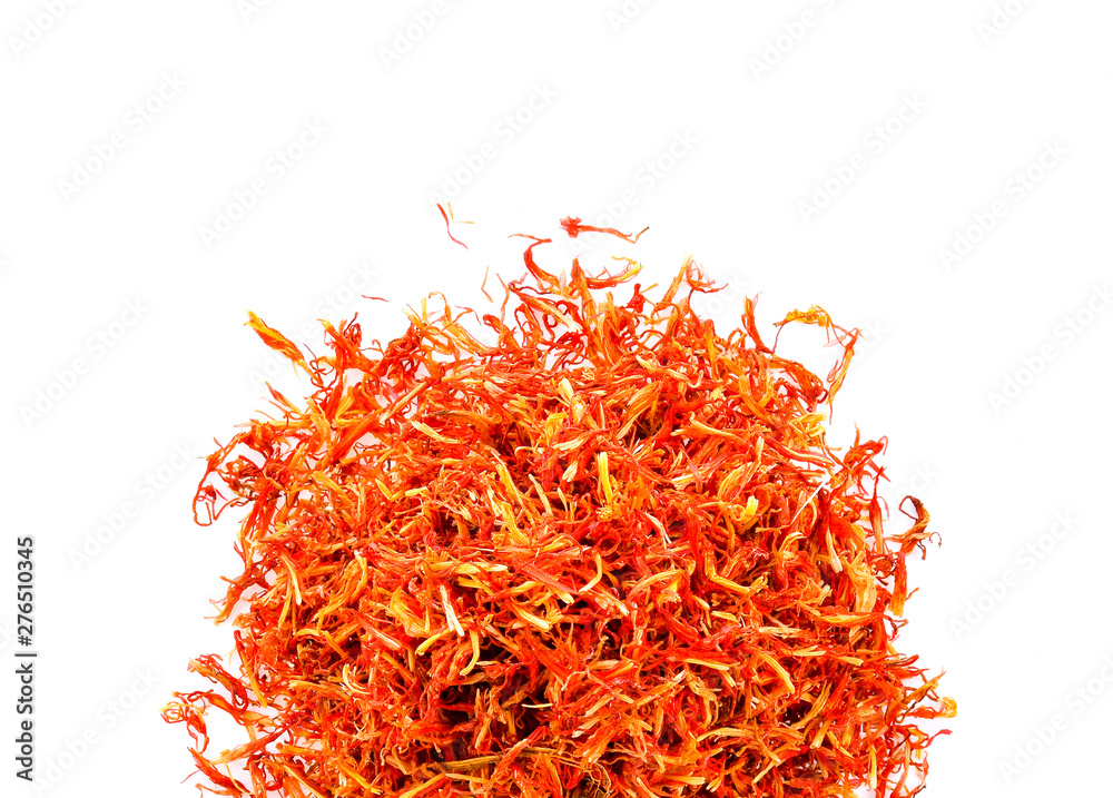 Fototapeta premium Safflower dried on white background