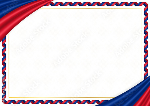 Border made with Liechtenstein national colors
