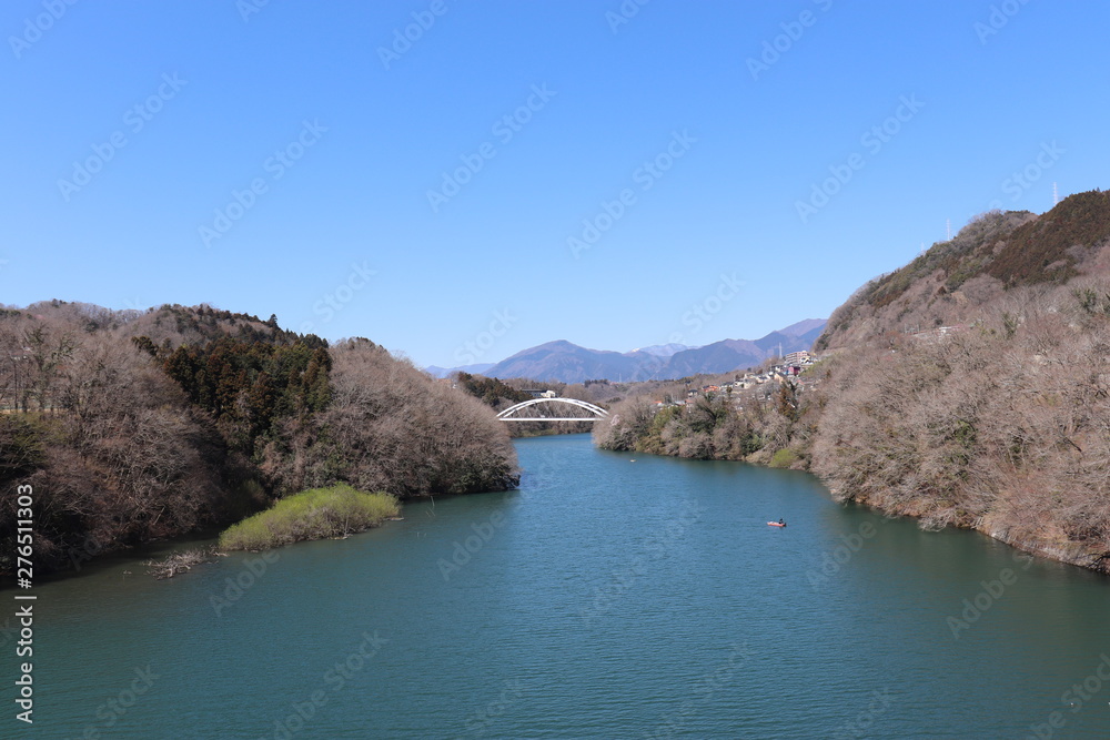 日連大橋から見た相模川（相模原市）,sagamihara,kanagawa,japan