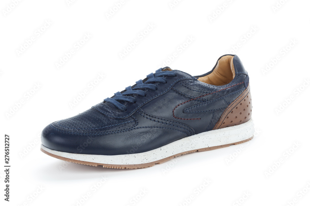 Casual male leather shoes isolated on white background Casual male leather shoes isolated on white background