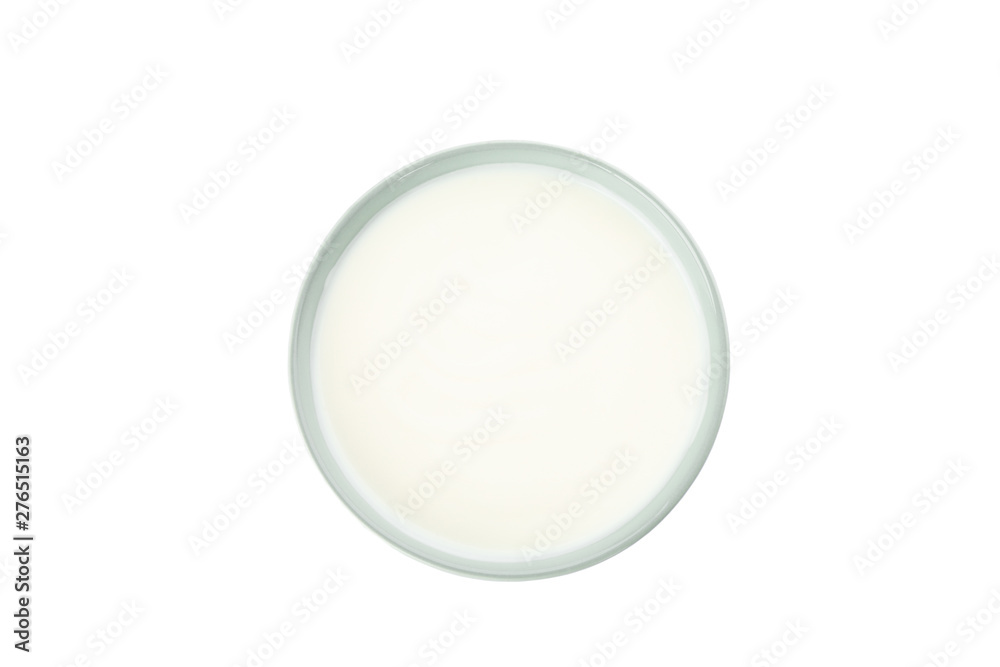 Bowl of sour cream yogurt isolated on white background Bowl of sour cream yogurt isolated on white background