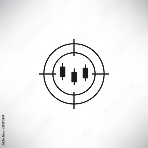 crosshair and data chart for data tracking concept