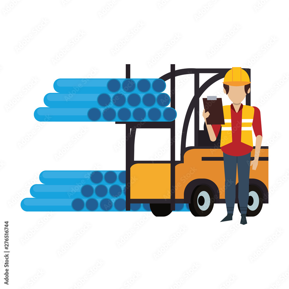 Warehouse worker logistics job concept Warehouse worker logistics job concept