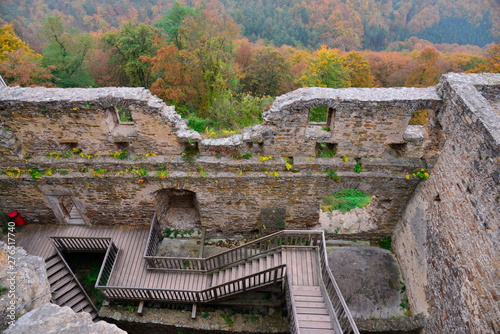 High angle view of Burgruine Aggstein;Vienna;Austria photo