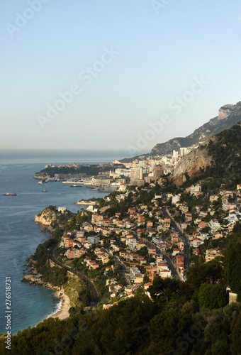 Fototapeta Naklejka Na Ścianę i Meble -  Monaco and Roquebrune-Cap-Martin, Cote d'Azur of French Riviera.