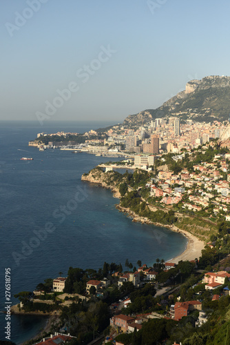 Monaco and Roquebrune-Cap-Martin, Cote d'Azur of French Riviera.