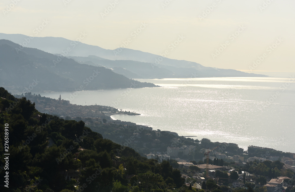 Menton, Provence-Alpes-Côte d'Azur, France. Cote d'Azur of French Riviera. Menton, Provence-Alpes-Côte d'Azur, France. Cote d'Azur of French Riviera.
