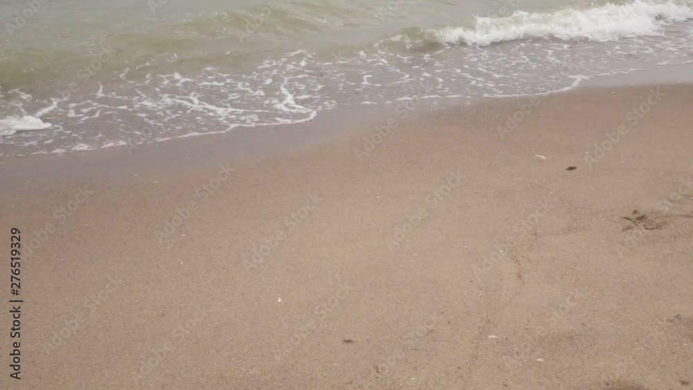 Waves on the seashore. Slow motion Waves on the seashore. Slow motion