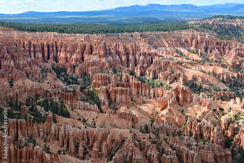 The natural amphitheatre in Bryce Canyon National Park, Utah in afternoon light from Inspiration Point.