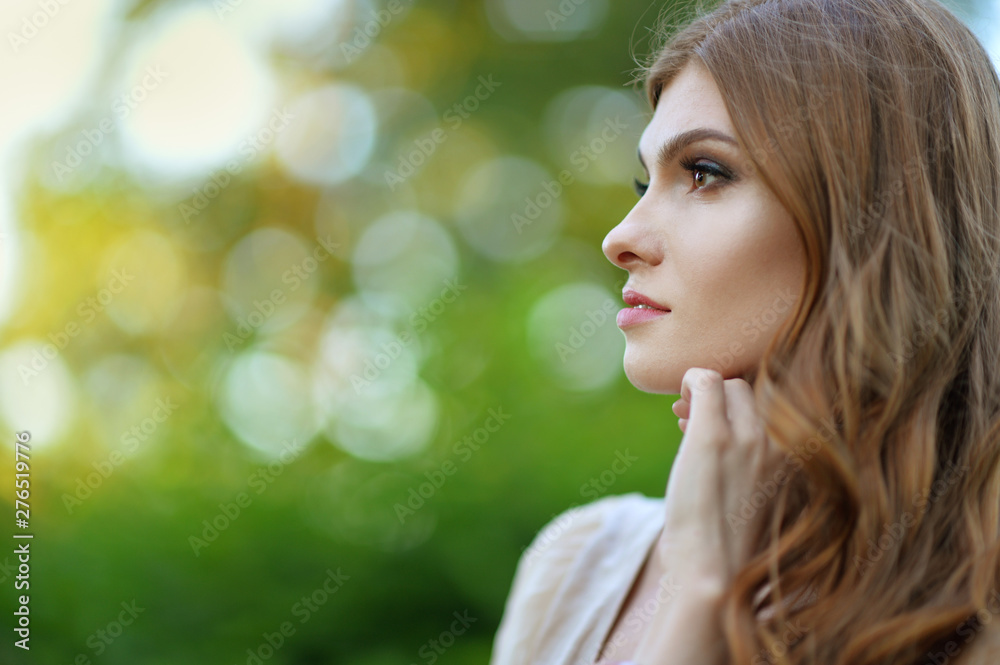 Close up portrait of beautiful young woman posing Close up portrait of beautiful young woman posing