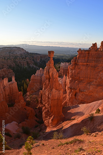 The rock formation known as Thor's Hammer in Bryce Canyon National Park, Utah, at sunrise.
