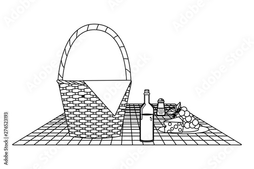 Isolated picnic basket design vector illustrator