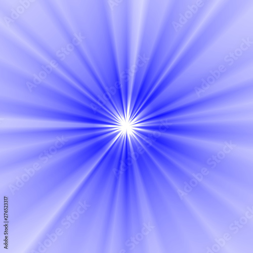 radius of light Swallowtail Starburst Oblique line blue color on white background