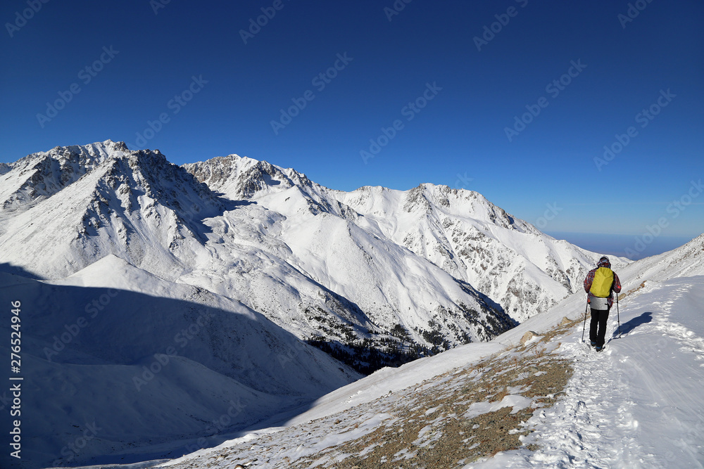 Climbing the Big Almaty peak in Kazakhstan.
