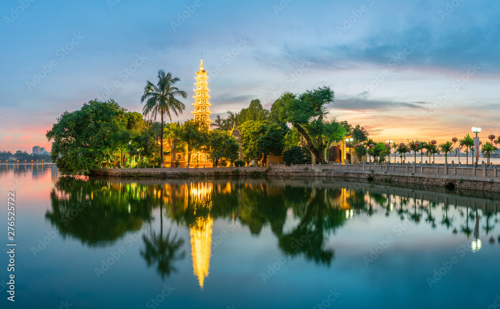 Panorama view of Tran Quoc pagoda, the oldest temple in Hanoi, Vietnam Panorama view of Tran Quoc pagoda, the oldest temple in Hanoi, Vietnam