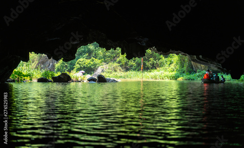 Cave opening viewing inside out in Tam Coc  Ninh Binh  Vietnam