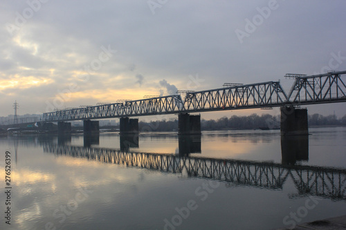 railway bridge across the river ob in novosibirsk © Sergey